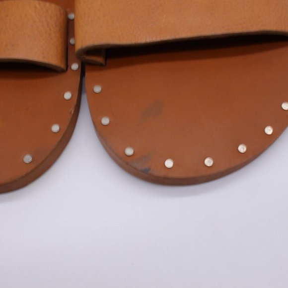 Michael Kors Khaki Leather Sandals Size US 11 M - new with defect - Picture 5 of 12